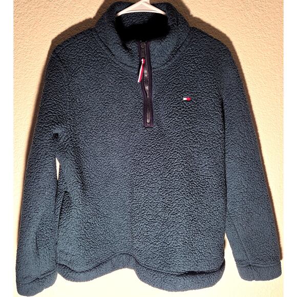 Tommy Hilfiger Green Fleece Quarter Zip - Women's Large - Picture 3 of 7